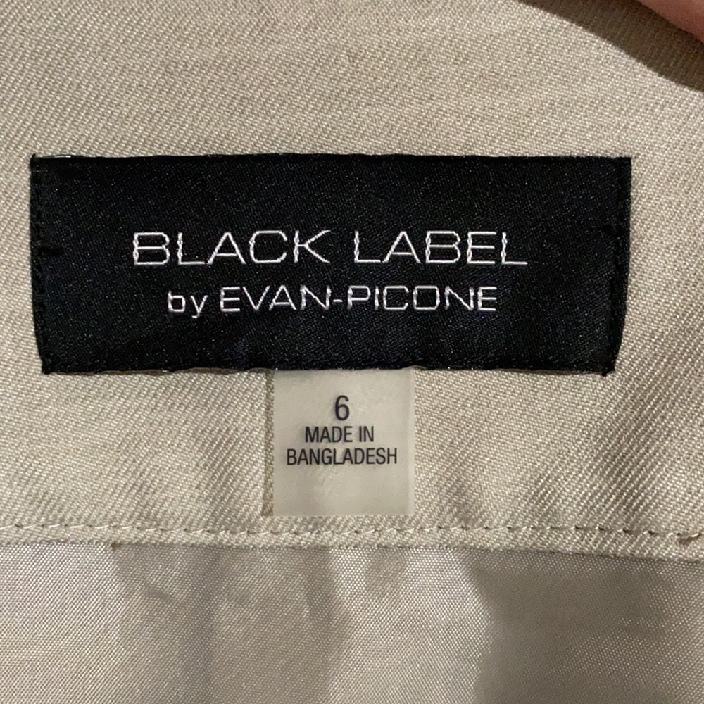 Black Label Evan Picone Pleated Pencil Skirt Sz 6 - Picture 2 of 9
